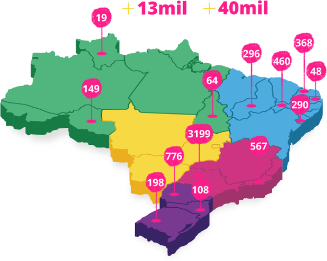 Mapa PROFS pelo Brasil